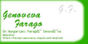 genoveva farago business card